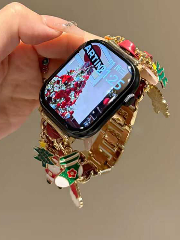 Christmas Double Chain Stainless Steel Band