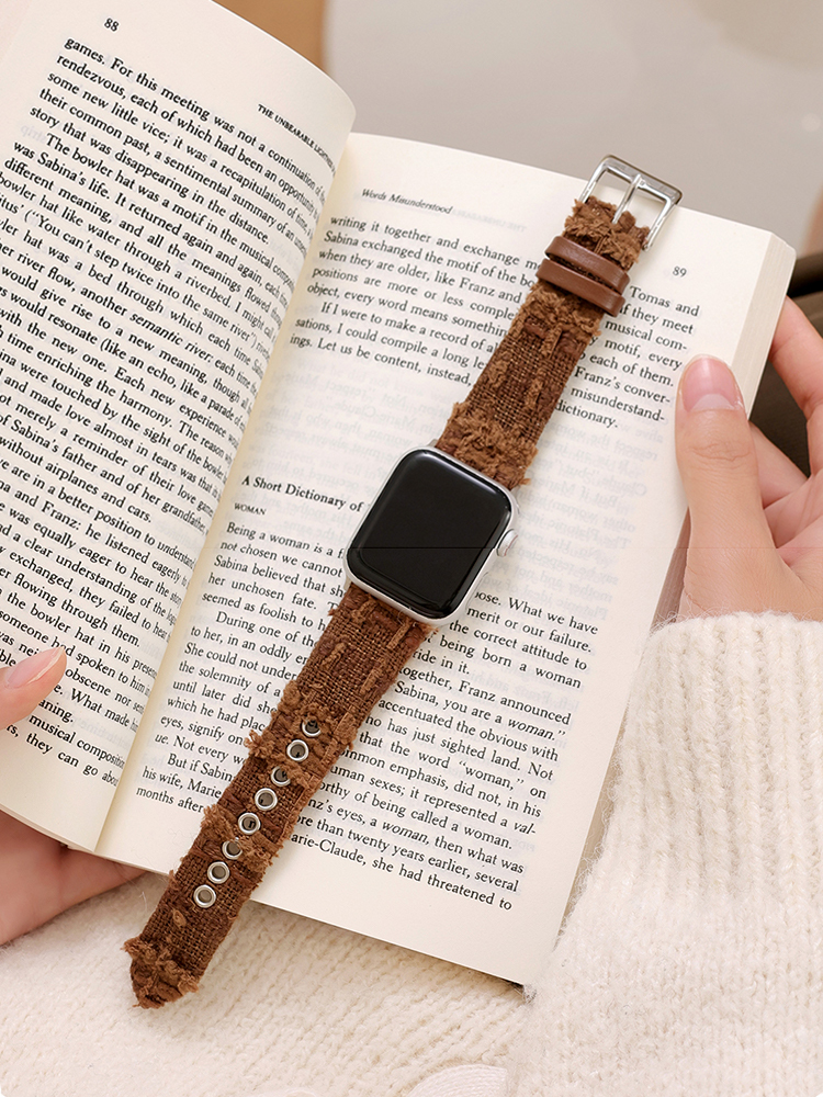 Plaid Plush Leather Band