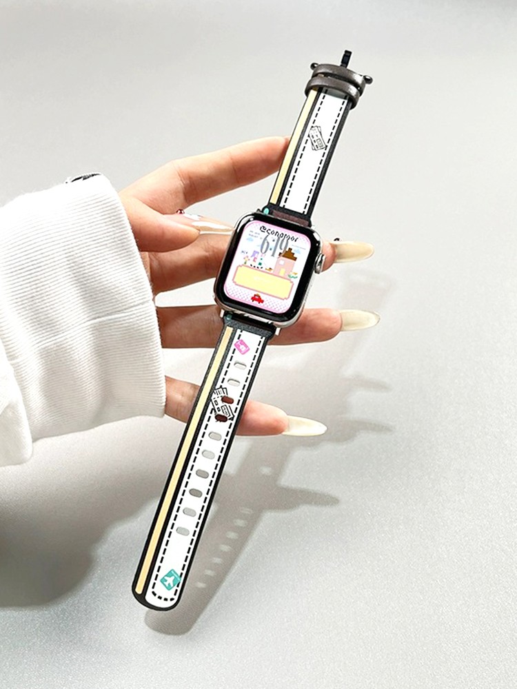 Pixel Comic Style Leather Band