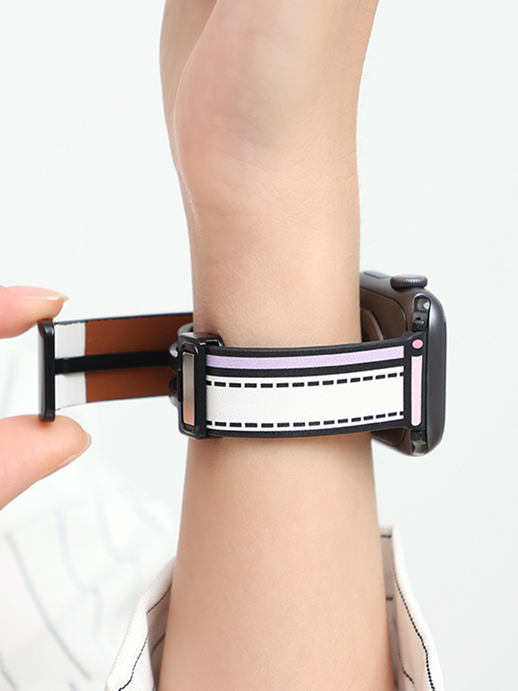 Pixel Comic Style Magnetic Leather Band