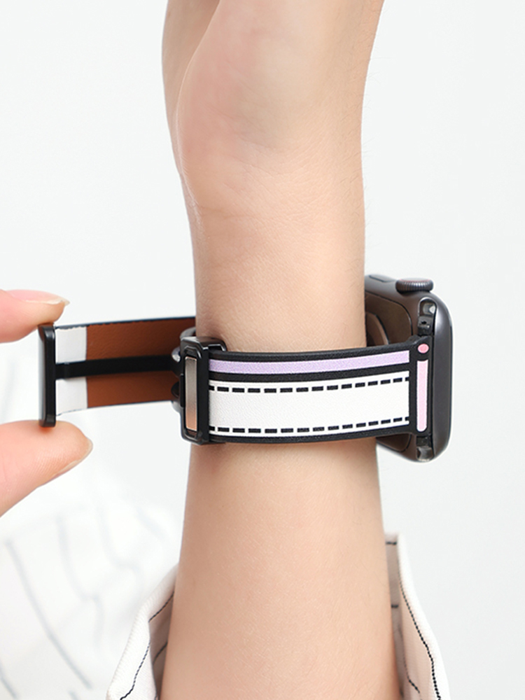 Pixel Comic Style Magnetic Leather Band