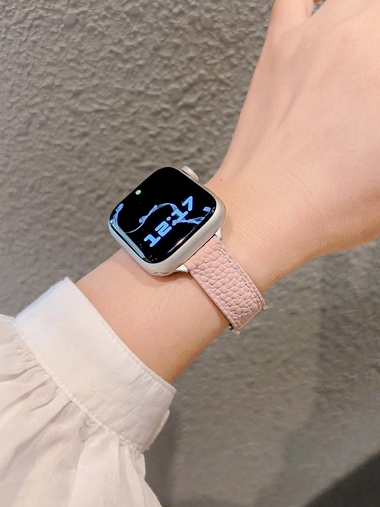 Slim H Magnetic Buckle Leather Band