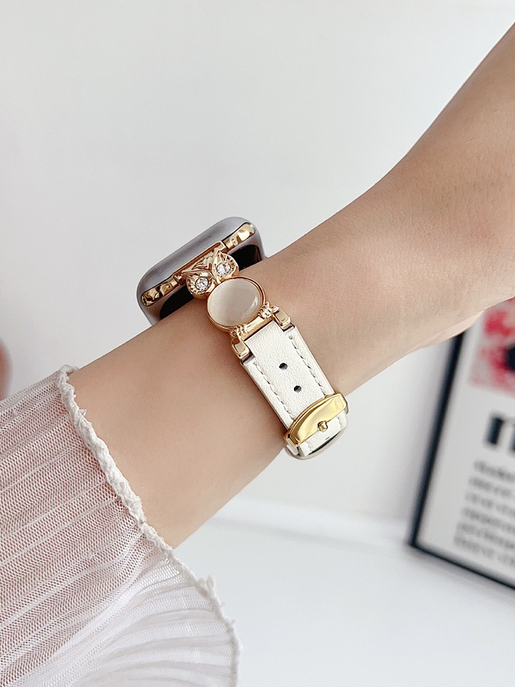 Crystal Stone Owl Buckle Leather Band