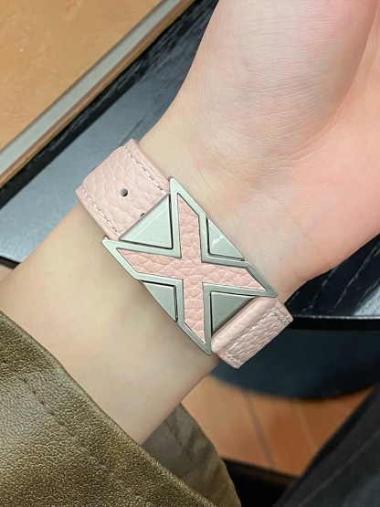 X Letter Magnetic Leather Band