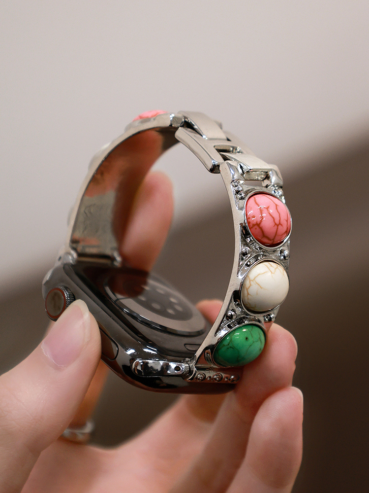 Natural Stone Inlay Stainless Steel Band