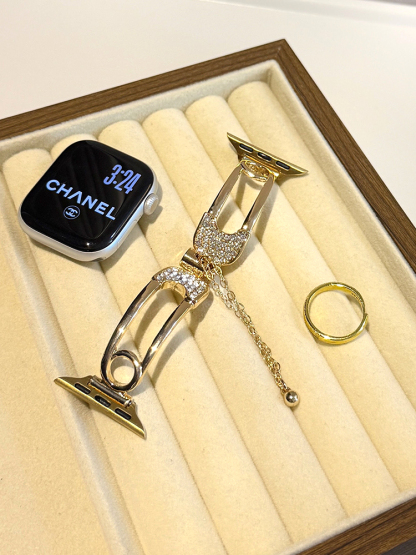 Diamond Paper Clip Stainless Steel Band