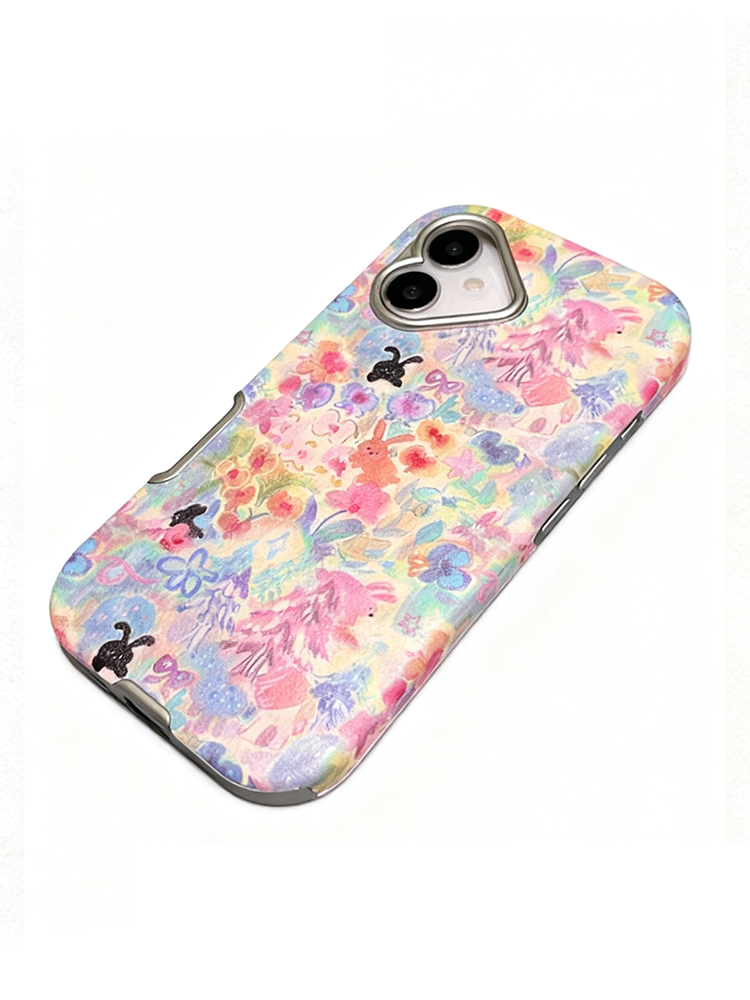 Oil Painting Style Rabbit Case for iPhone