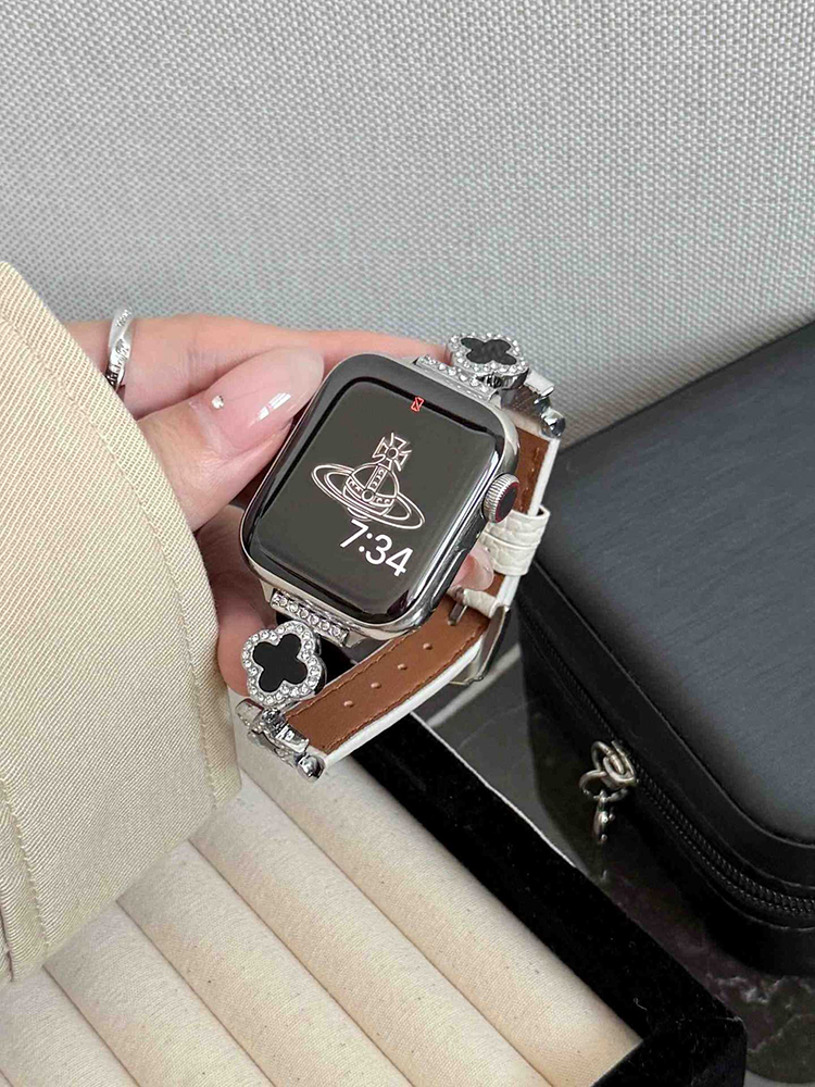 Lucky Clover and Star Leather Band for Apple Watch