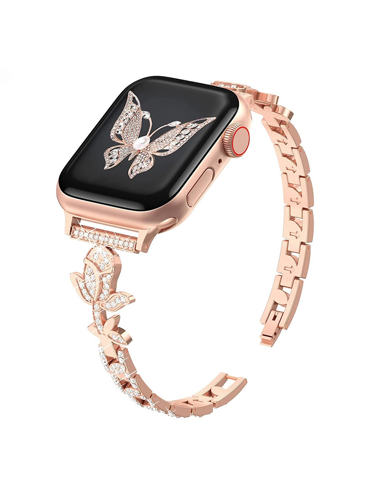 Rose Diamond Metal Band for Apple Watch