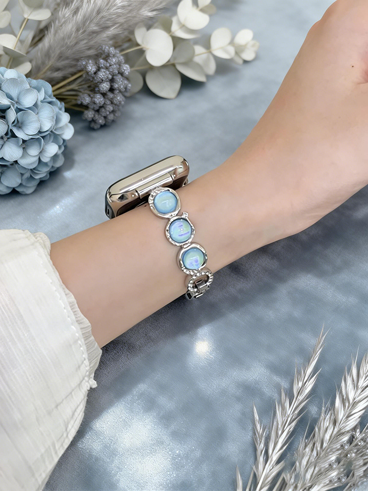 Aurora Iridescent Beads Metal Band for Apple Watch