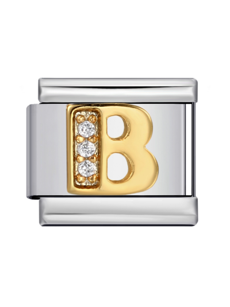 Diamond-Set Letters Modular Charm