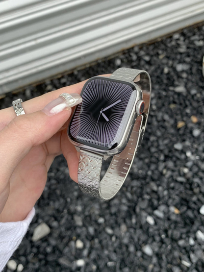Fish-Scale Pattern Stainless Steel Band for Apple Watch
