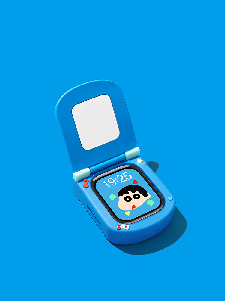 Cute Phone with Mirror Decoration Silicone Protective Case for Apple Watch