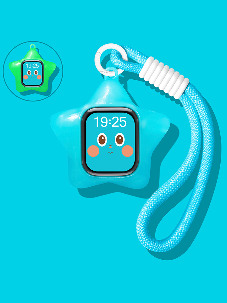 Glow-in-the-dark Stars Decoration Silicone Protective Case for Apple Watch