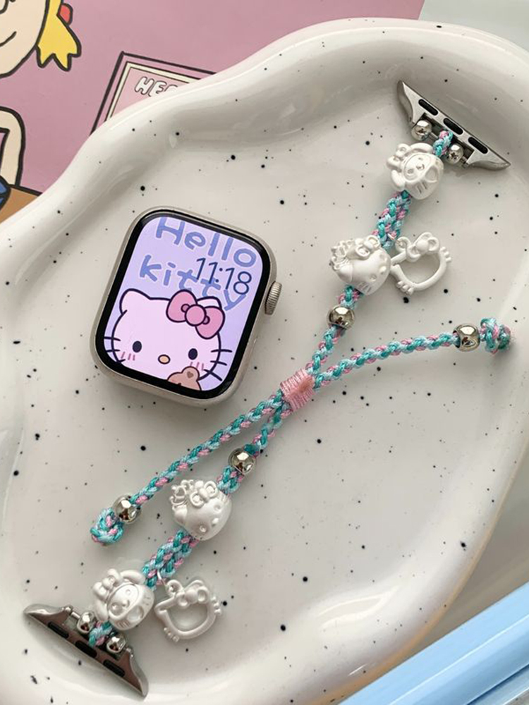 Kitty Charm Braided Nylon Band