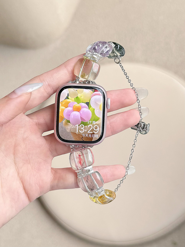 Watercolor Clear Chain Crystal Band