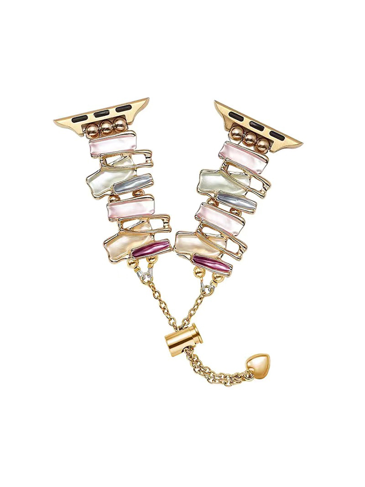 Irregular Geometric Stitching Stainless Steel Band