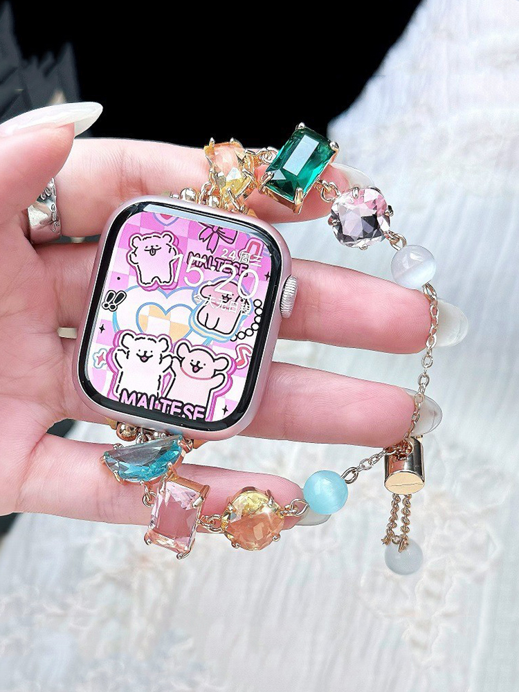 Three Zircons Chain Stainless Steel Band-Tatan Band