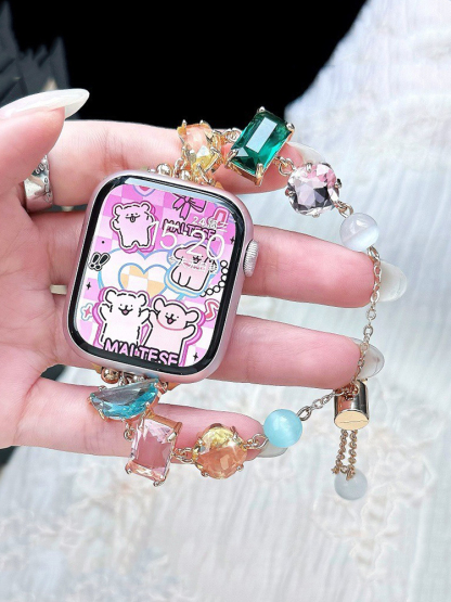 Three Zircons Chain Stainless Steel Band-Tatan Band