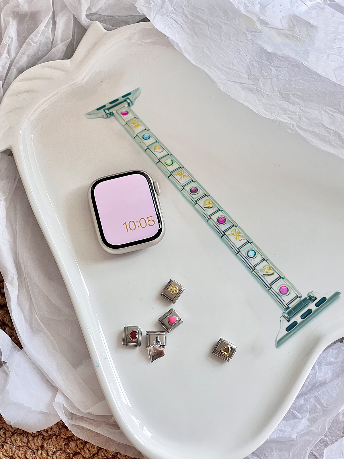 Colored Gemstones Modular Charm Bracelet Band