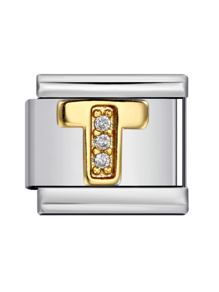 Diamond-Set Letters Modular Charm