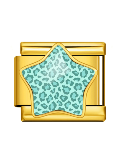 Leopard-Print Star Modular Charm