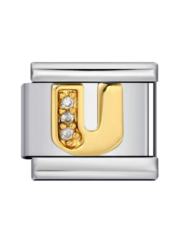 Diamond-Set Letters Modular Charm