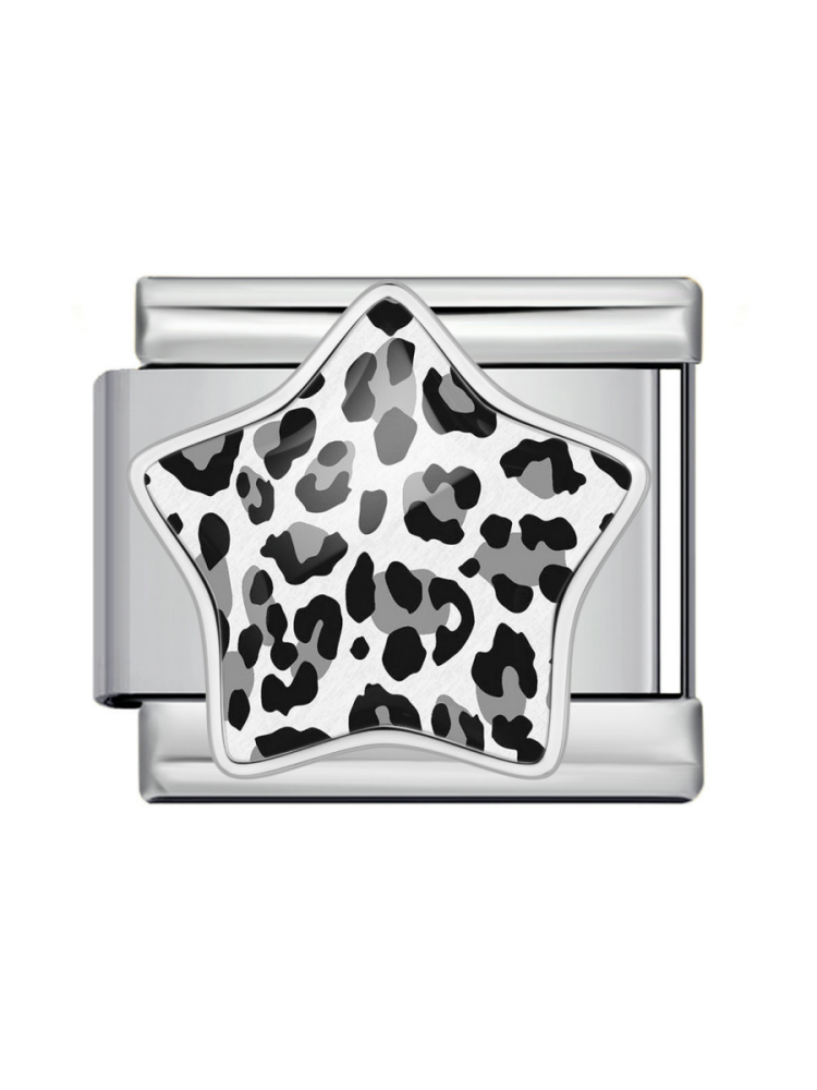 Leopard-Print Star Modular Charm