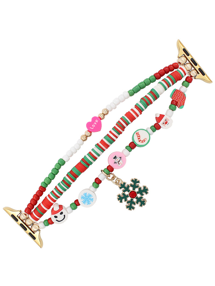 Christmas 3 Chain Elasticity Stainless Steel Band