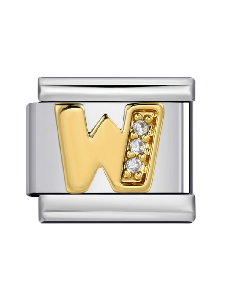 Diamond-Set Letters Modular Charm