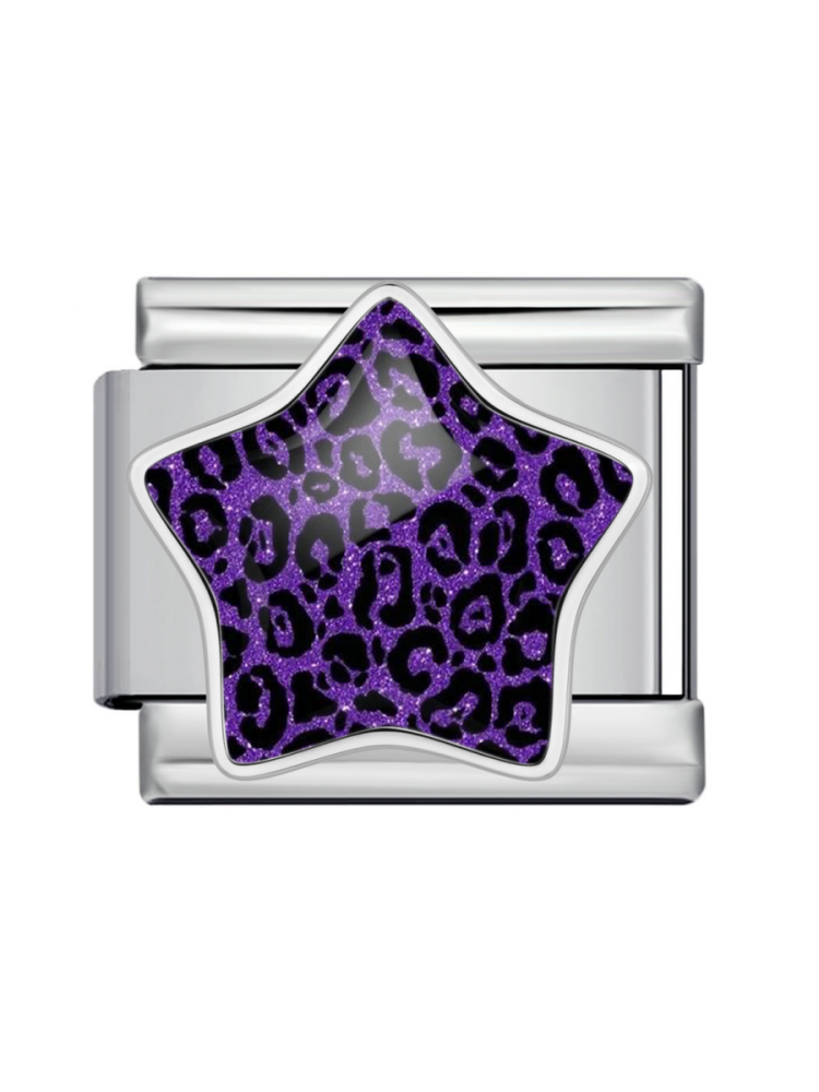Leopard-Print Star Modular Charm