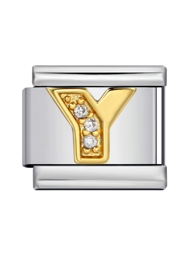 Diamond-Set Letters Modular Charm