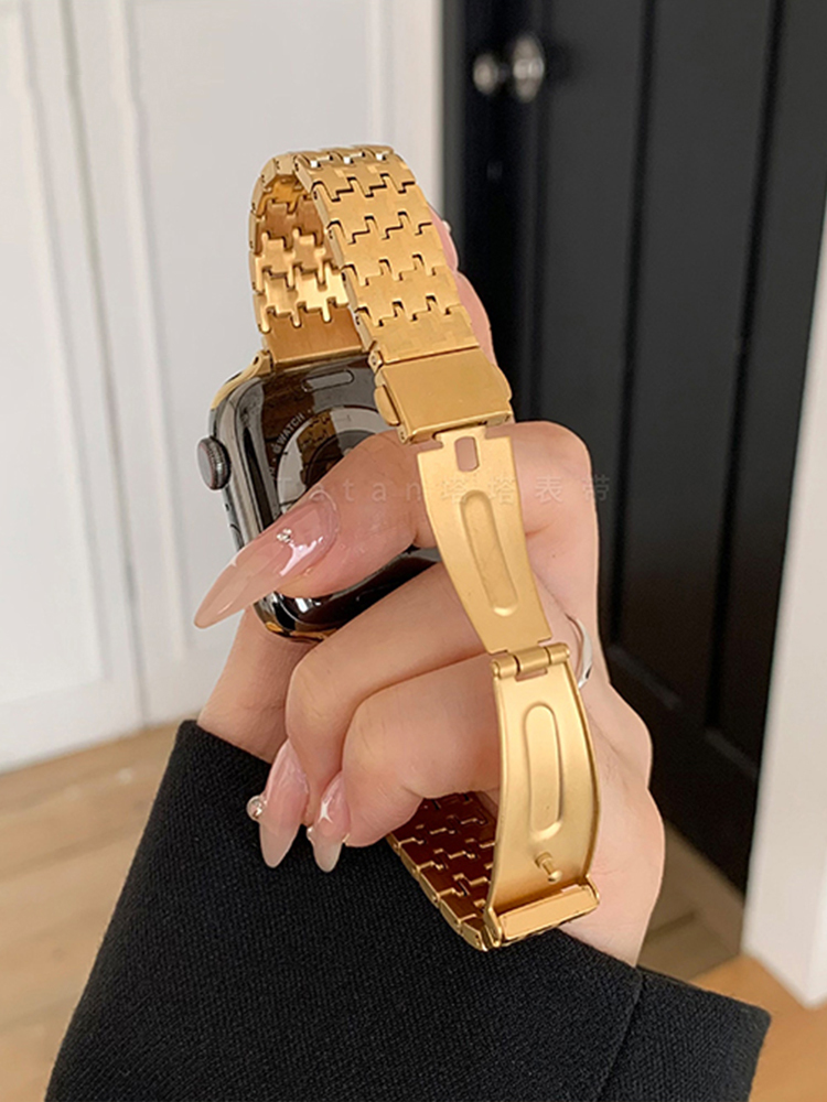 Houndstooth Stainless Steel Band