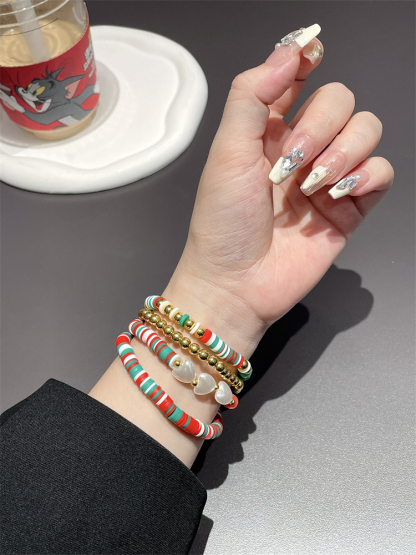 Christmas 4-chain Beaded Band