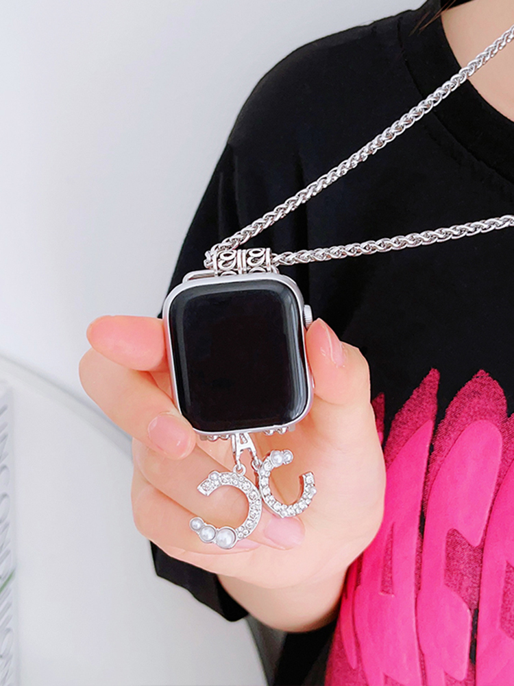 Double C Pendant Titanium Steel Necklace