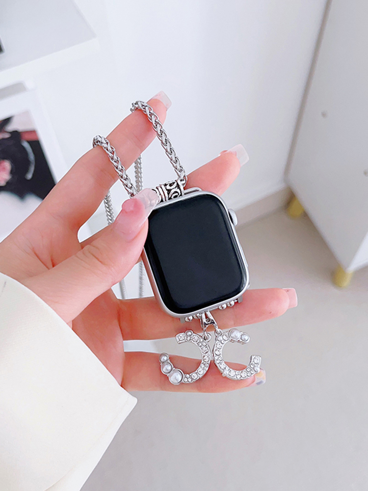 Double C Pendant Titanium Steel Necklace