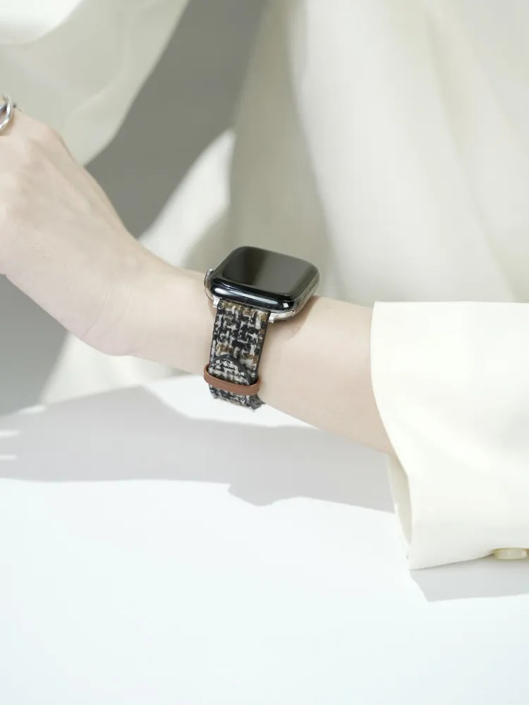 Knit Check Wool Band for Apple Watch