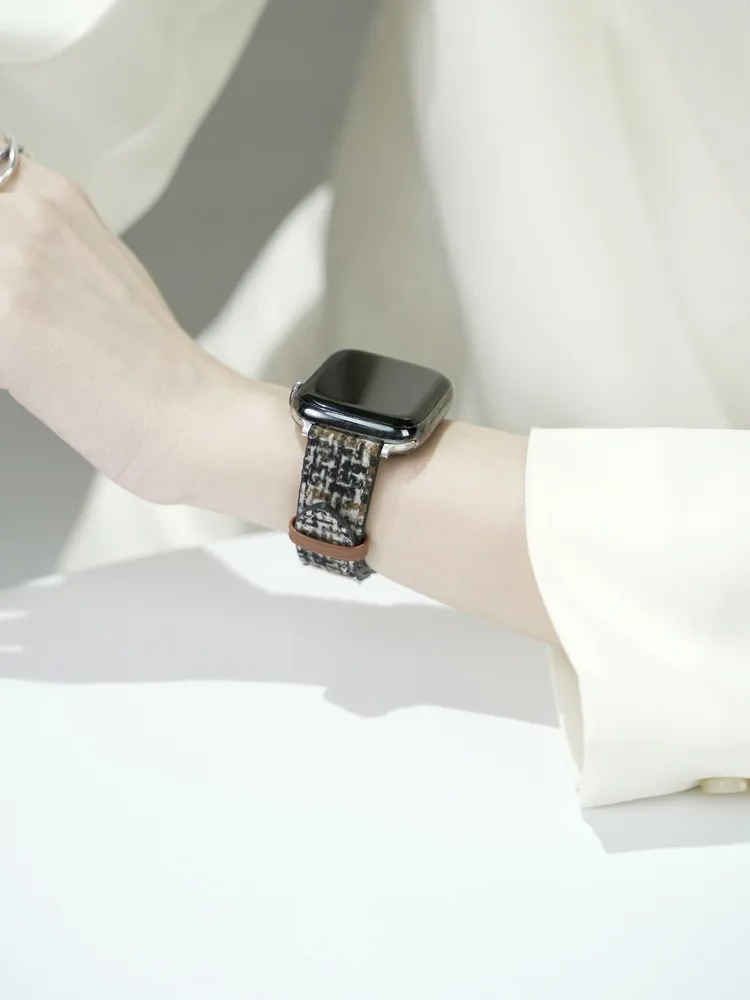 Knit Check Wool Band for Apple Watch