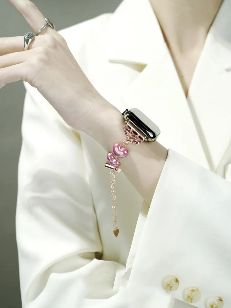 Heart Shaped Pearl Band for Apple Watch