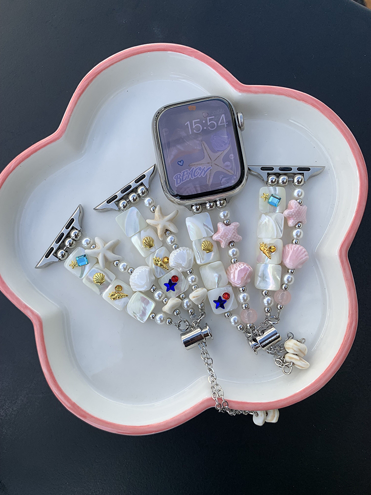 Handmade Double Chain Natural Shell Band