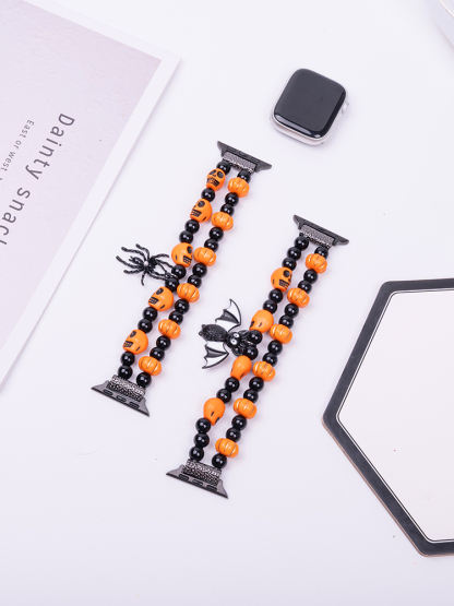 Halloween Pumpkin Beads Hand-woven Band