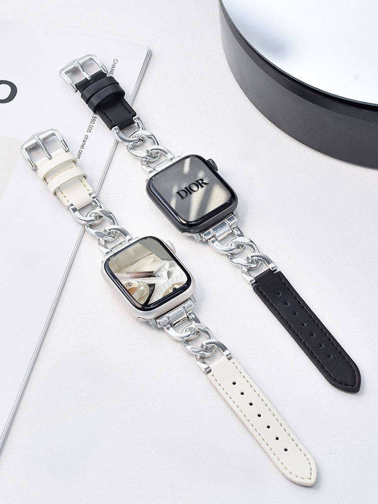 Cuban Chain with Leather Band