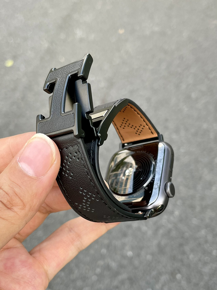 H Mesh H Magnetic Buckle Leather Band