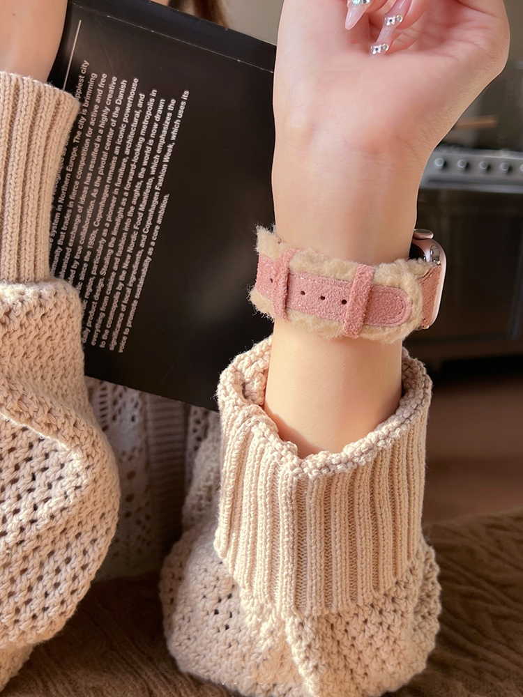 Cashmere-edged Leather Leather Band