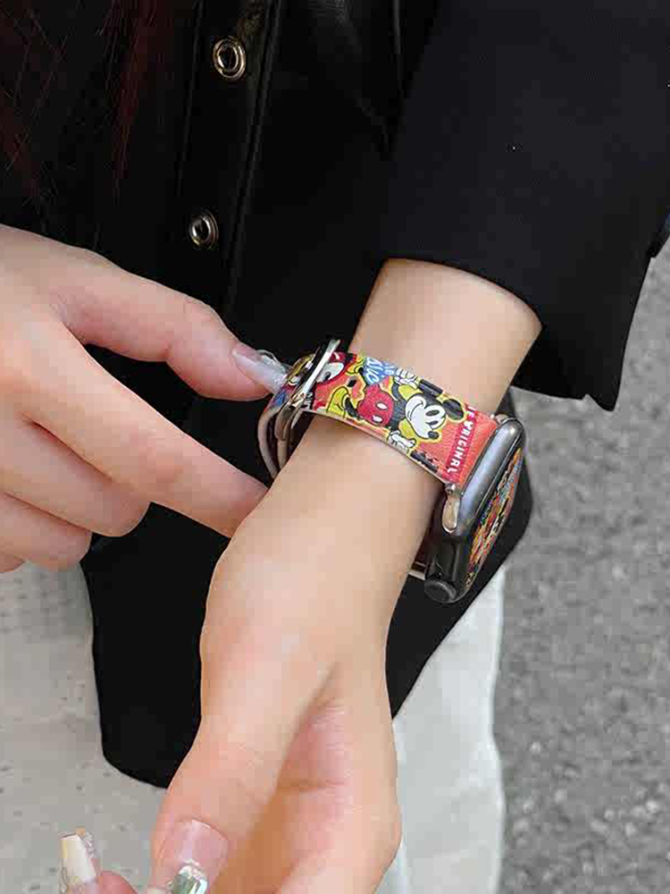 Mickey and Donald Duck Leather Band