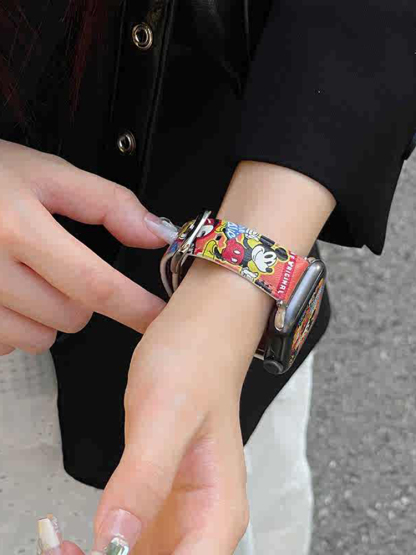 Mickey and Donald Duck Leather Band