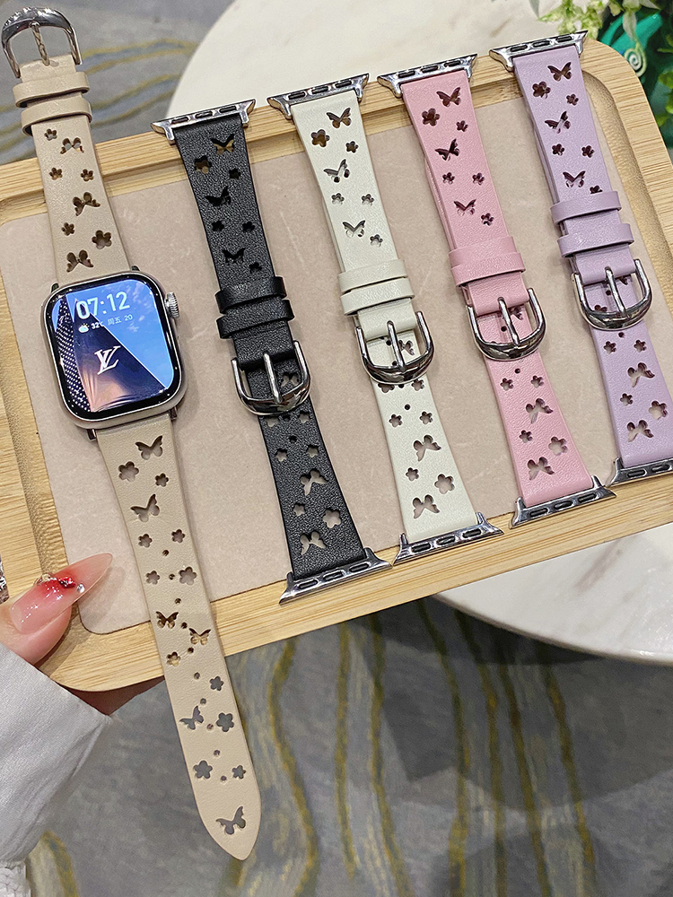 Butterfly and Stars Hollow Leather Band