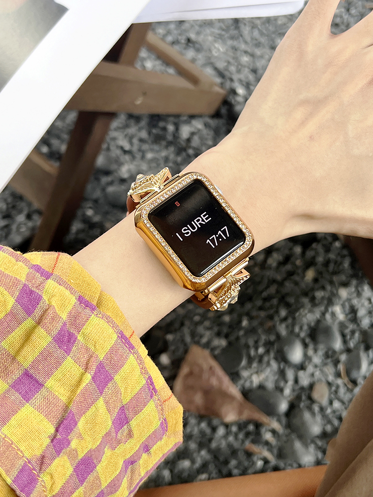 Super Shiny Zircon Mermaid Tail Leather Band