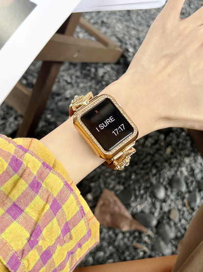 Super Shiny Zircon Mermaid Tail Leather Band