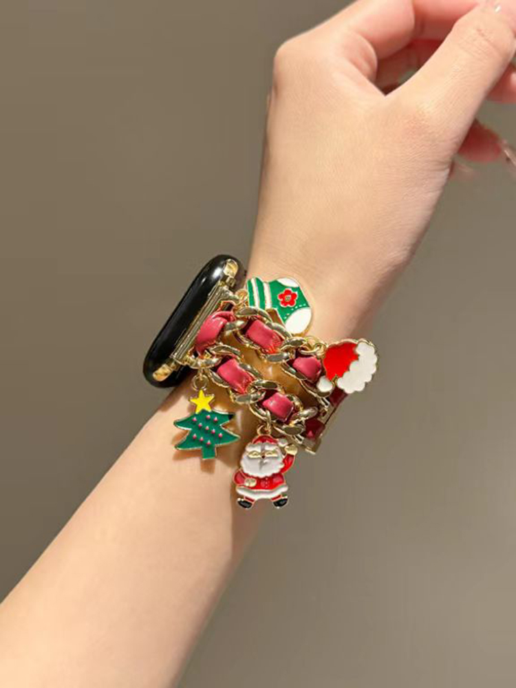 Christmas Double Chain Stainless Steel Band